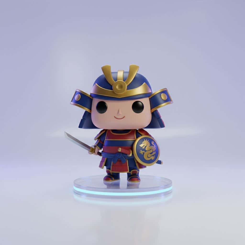 Gemini AI photo prompts preview — Funko Pop Figurine Render