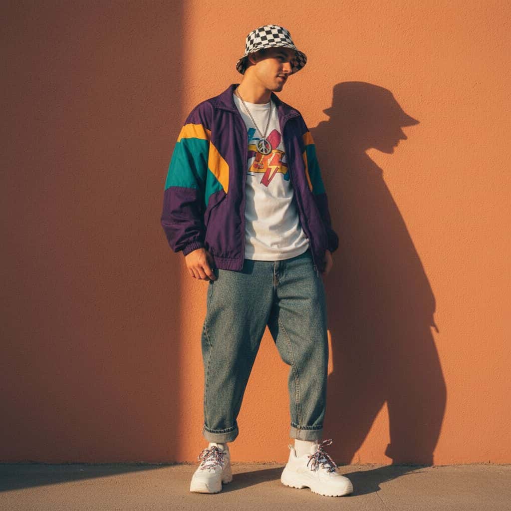 Gemini AI photo prompts preview — Gemini Retro 90s Street Fashion