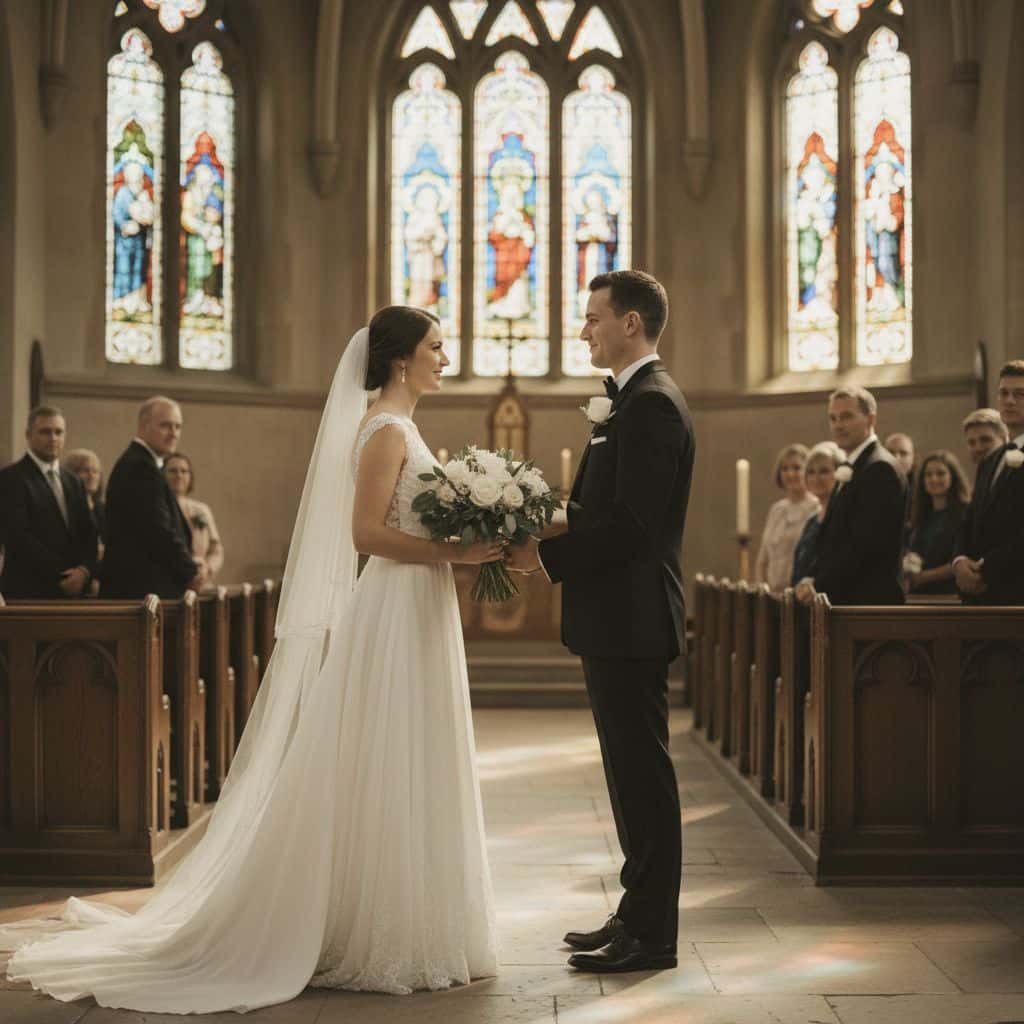 Gemini AI photo prompts preview — Gemini Wedding Vintage Church