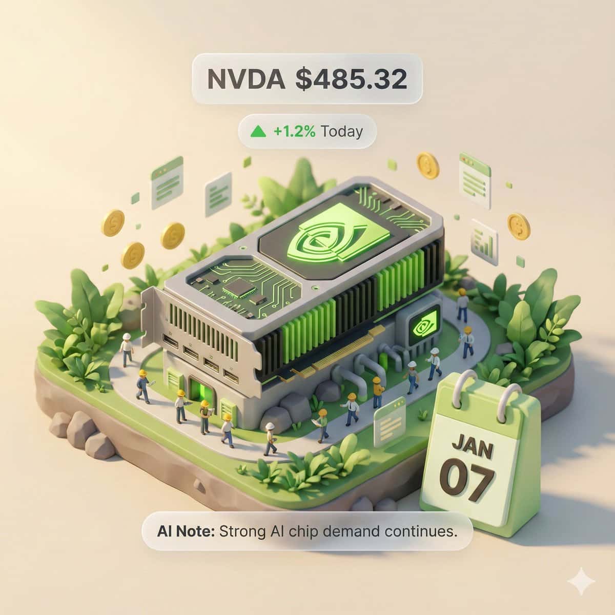 Gemini AI photo prompts preview — 3D Isometric Miniature Model Visualization Poster