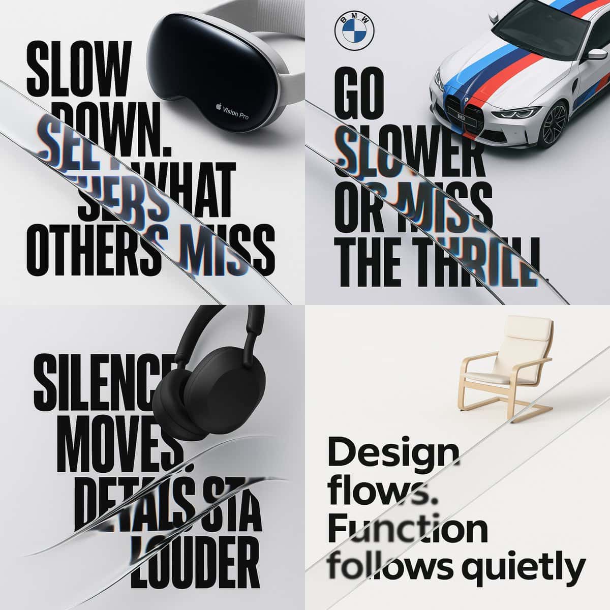 Gemini AI photo prompts preview — Glass Deformation Poster