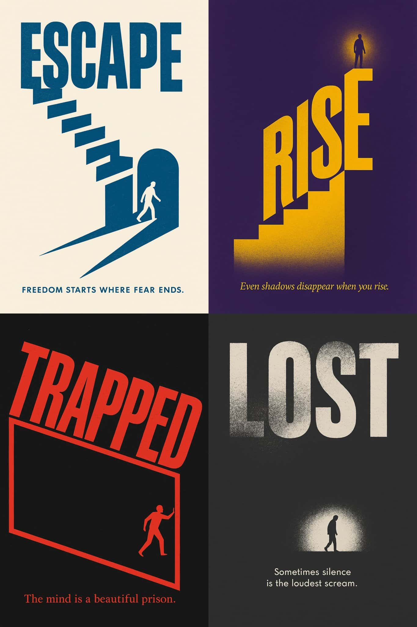 Gemini AI photo prompts preview — 2D Word Poster Design