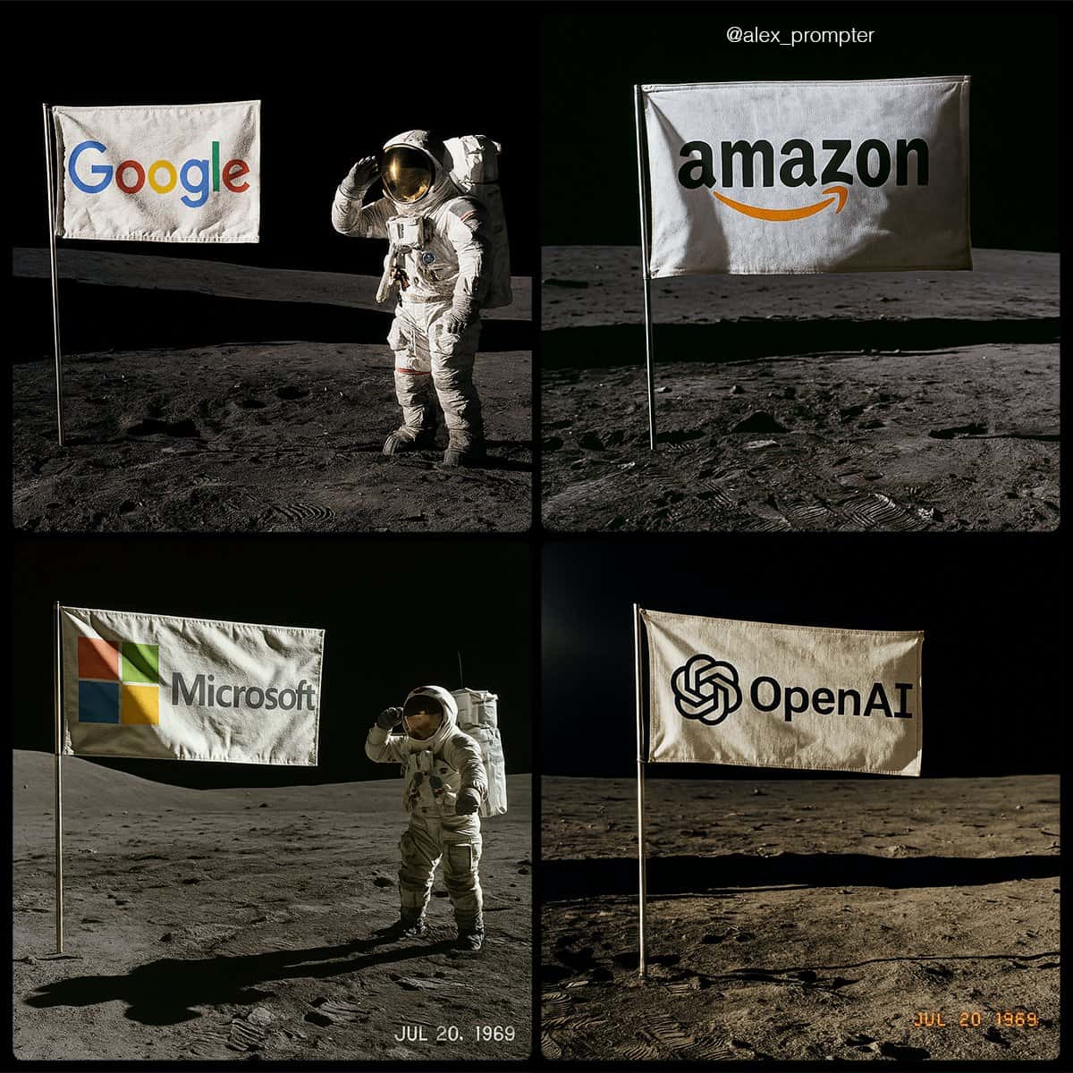 Gemini AI photo prompts preview — Place Your Logo on the Moon