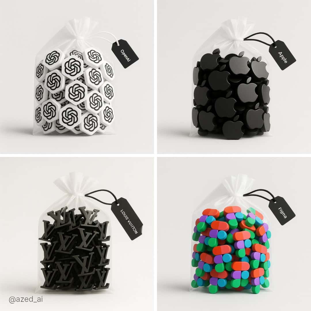 Gemini AI photo prompts preview — Transparent Plastic Bag with Objects