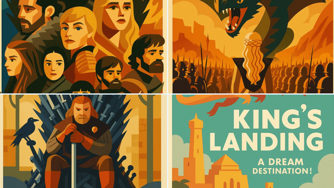 Gemini AI photo prompts preview — 1950s Posters