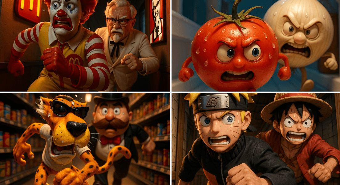 Gemini AI photo prompts preview — Running in a Narrow Corridor