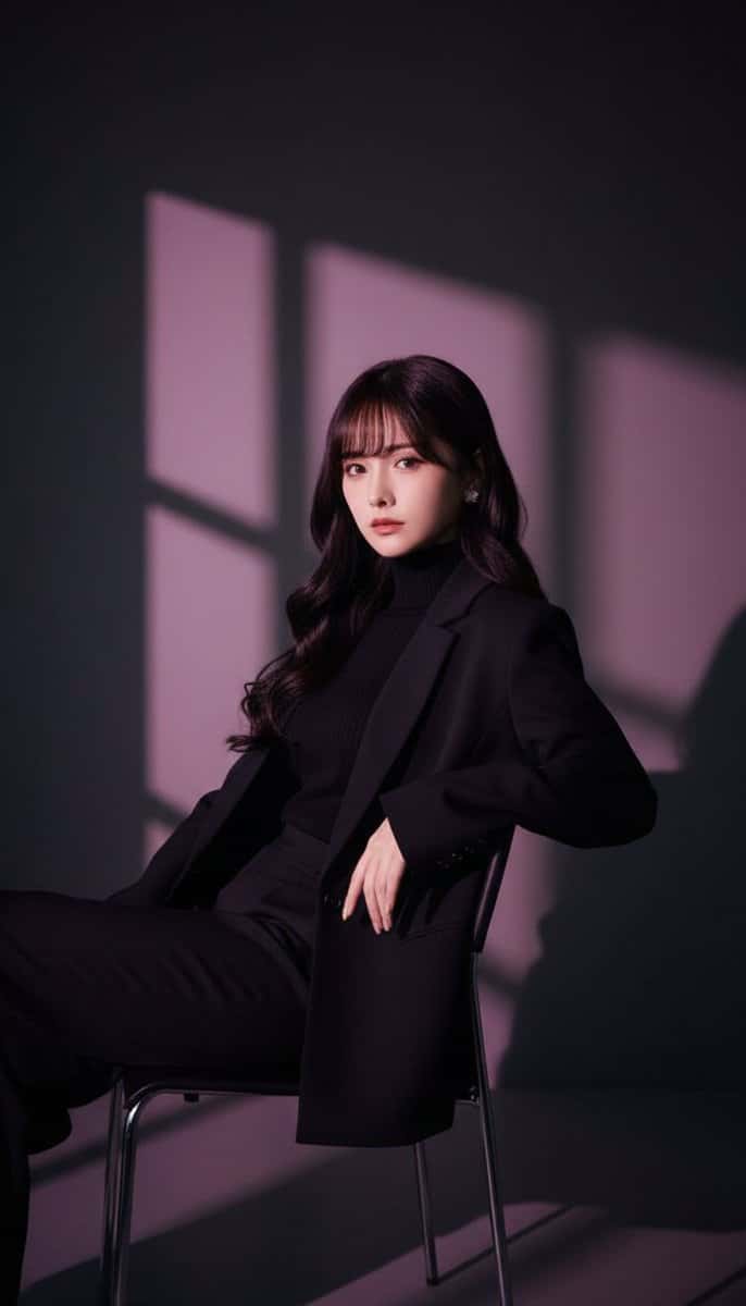 Gemini AI photo prompts preview — A Fashion Film Portrait of a Young Woman