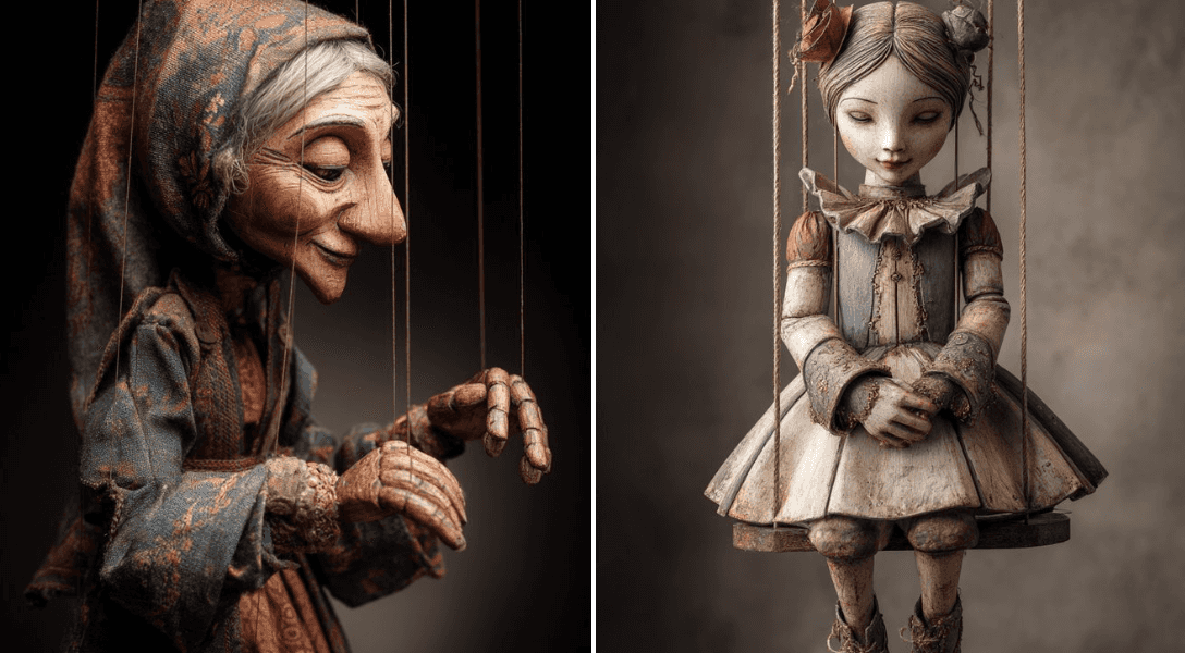 Gemini AI photo prompts preview — Czech Marionette Style