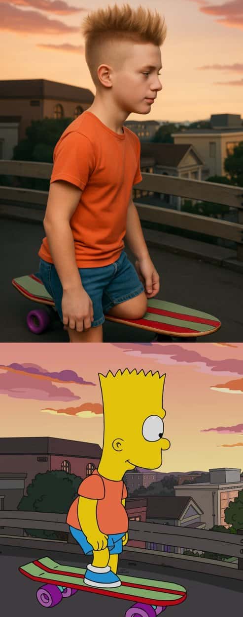 Gemini AI photo prompts preview — Transform Cartoon Character into Hyper-Realistic Human