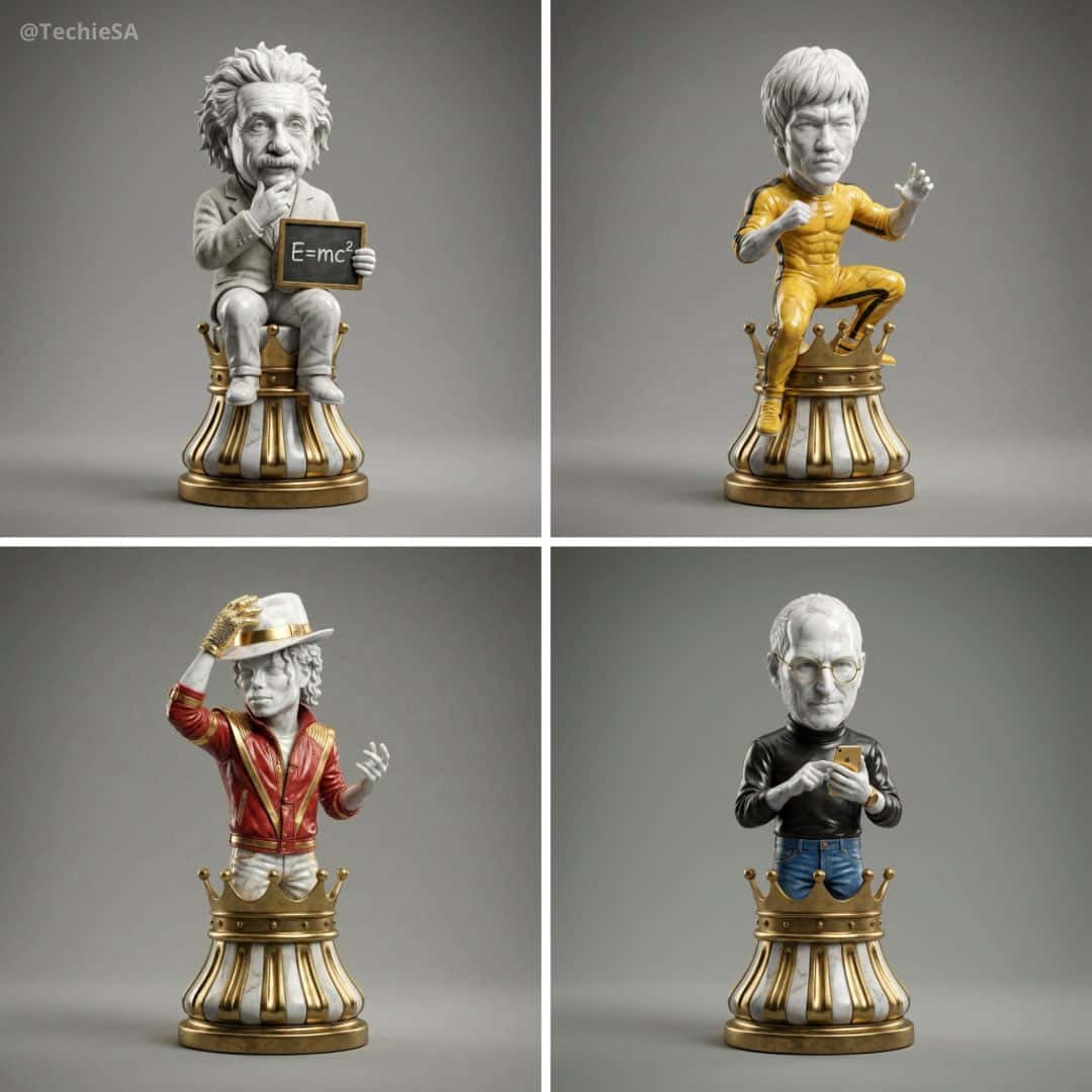Gemini AI photo prompts preview — Highly Collectible Chess Pieces
