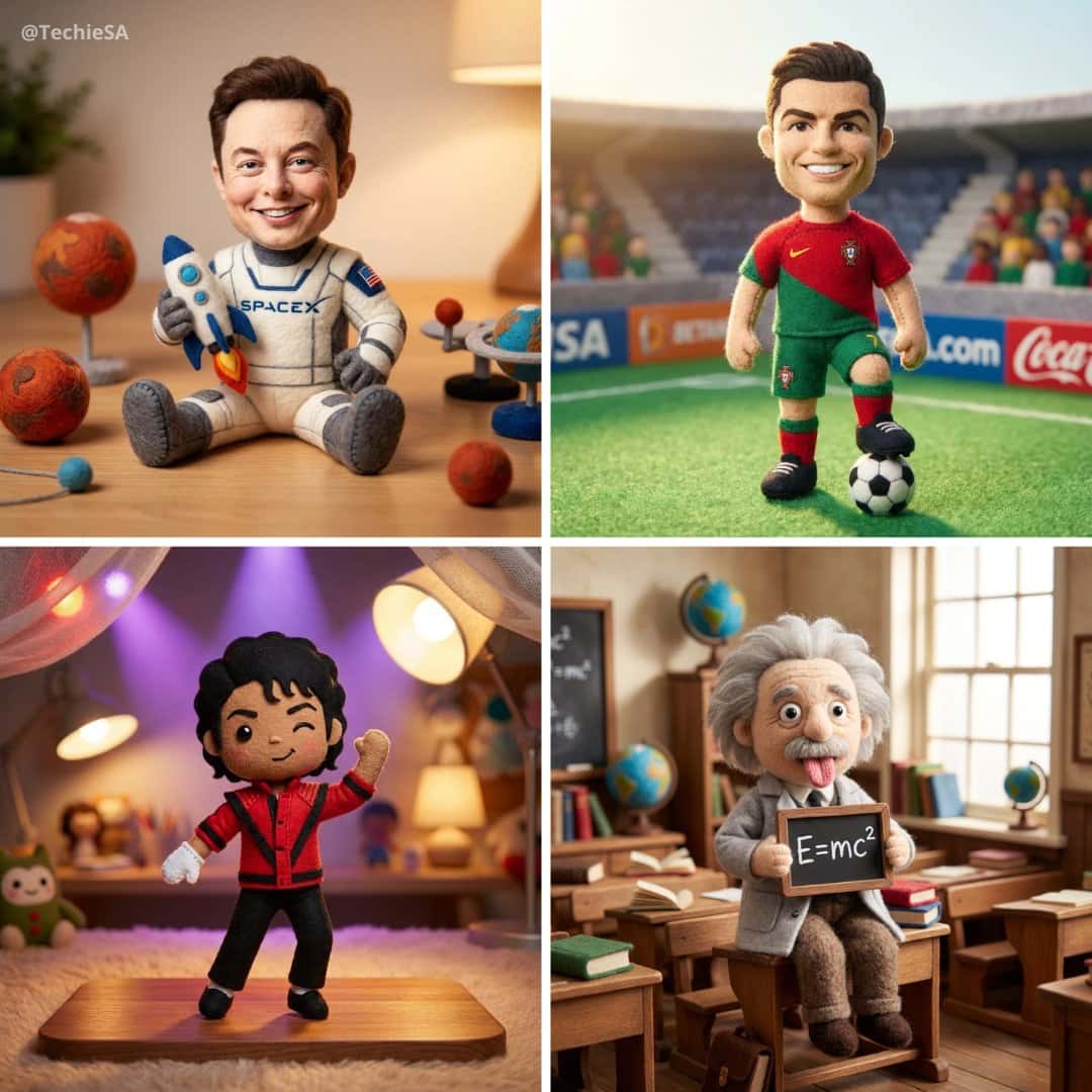 Gemini AI photo prompts preview — Felt Material Toy