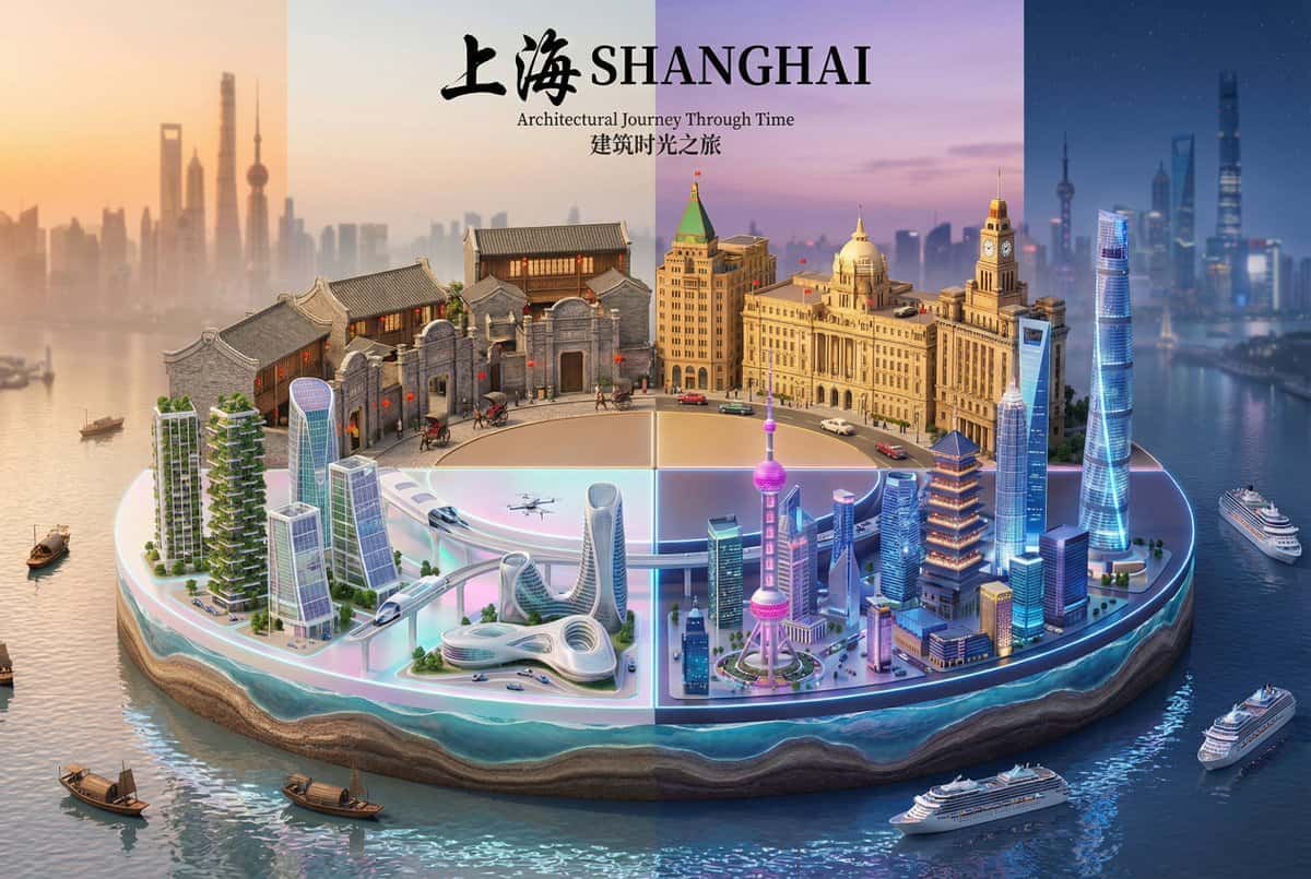Gemini AI photo prompts preview — Shanghai 3D City Time Travel