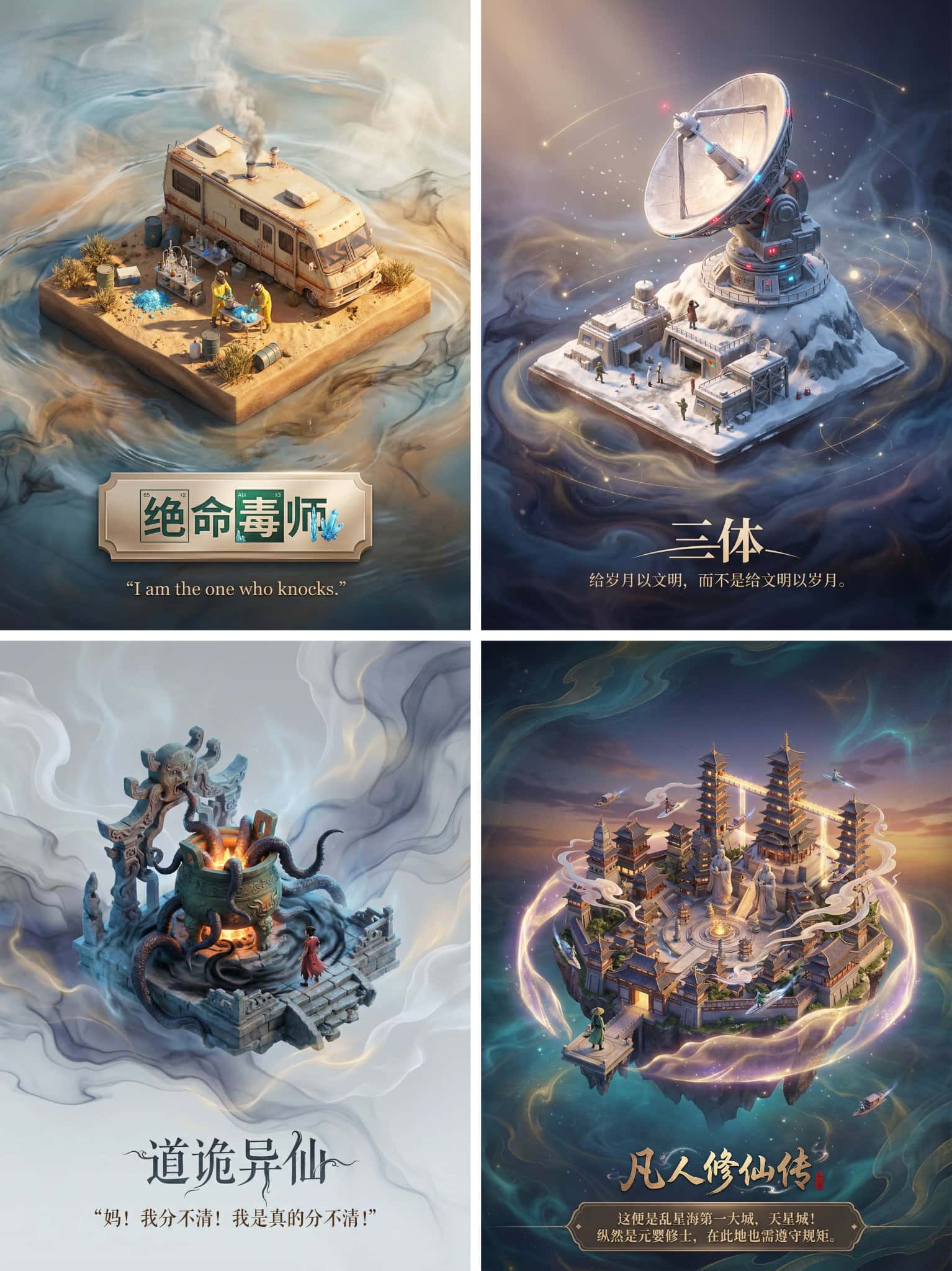 Gemini AI photo prompts preview — Generate Scene Posters for Any Film or Novel