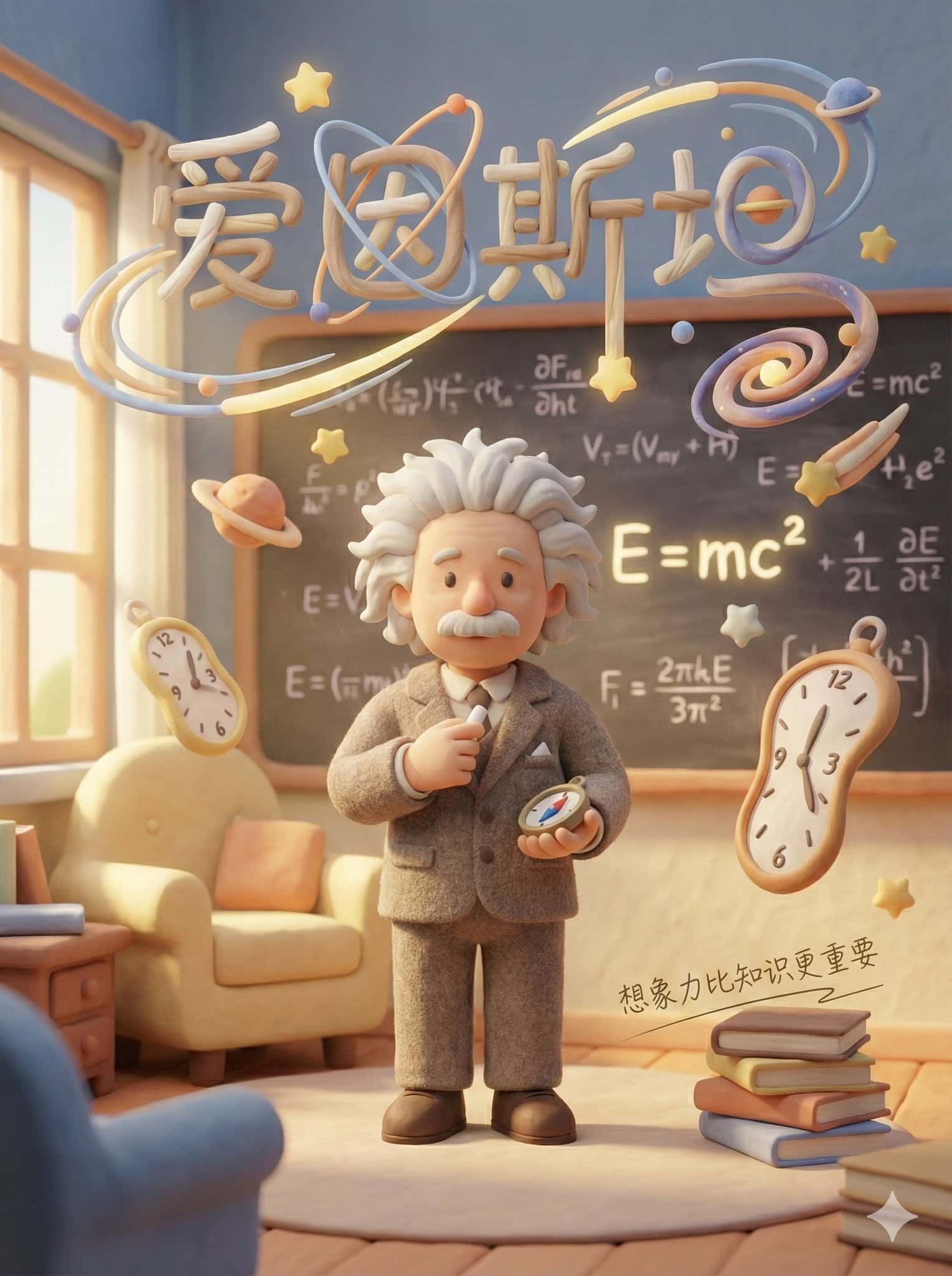 Gemini AI photo prompts preview — Healing Fairy Tale Style Clay Poster