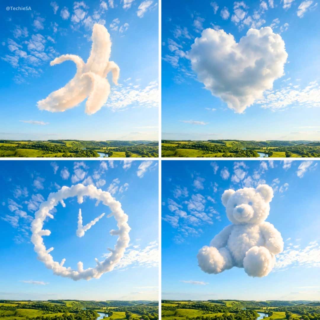 Gemini AI photo prompts preview — Ultra-Realistic Object Clouds