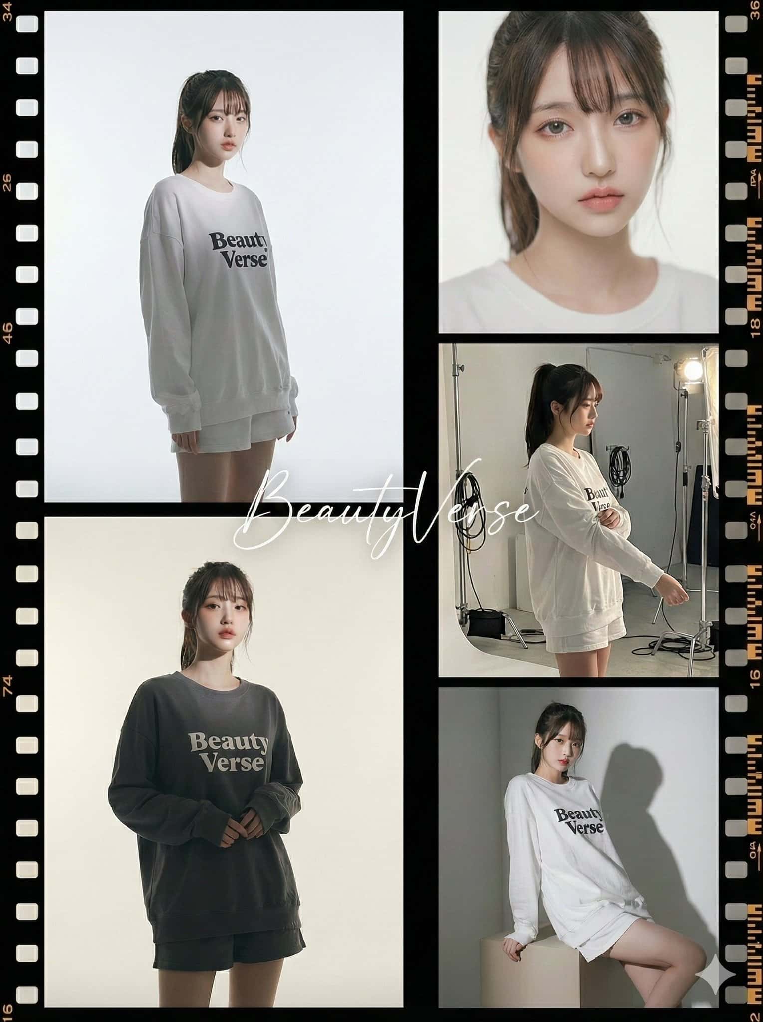 Gemini AI photo prompts preview — Five-Panel Wide Film Collage