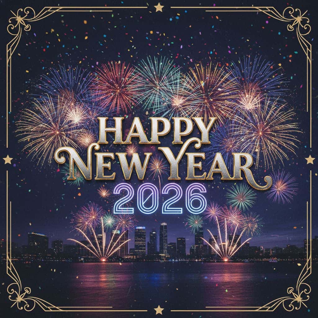 Gemini AI photo prompts preview — Happy New Year 2026 Instagram story visual