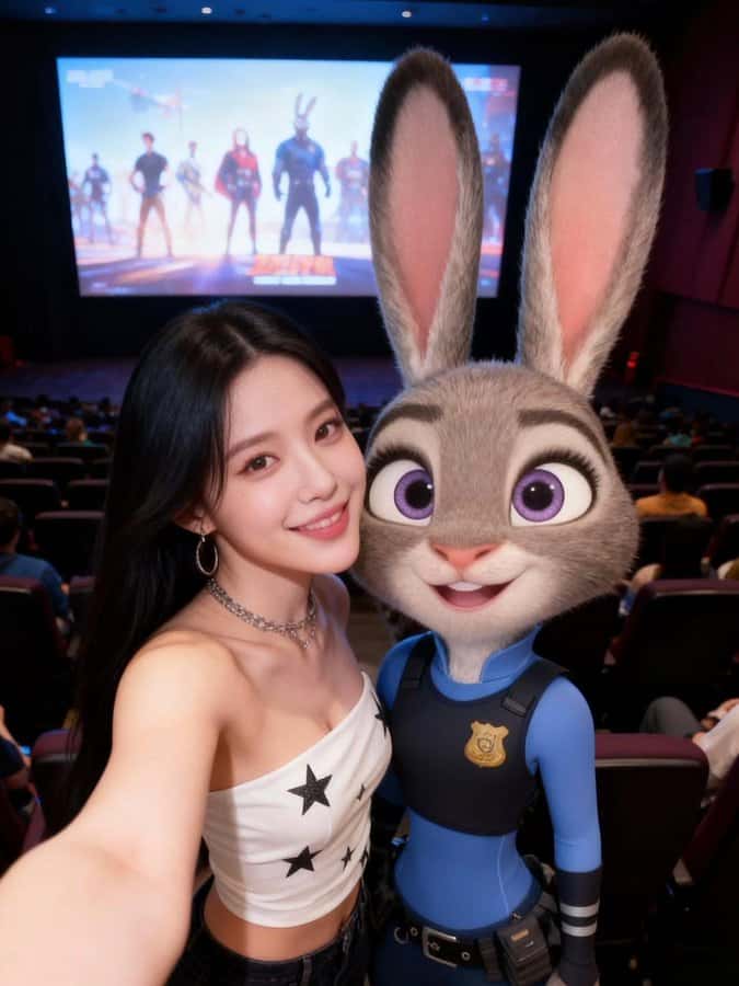 Gemini AI photo prompts — Selfie with Characters from Zootopia Gemini AI photo prompts preview — Selfie with Characters from Zootopia