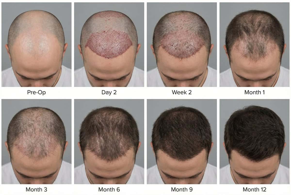 Gemini AI photo prompts — One Year Change in Hair Transplant Gemini AI photo prompts preview — One Year Change in Hair Transplant