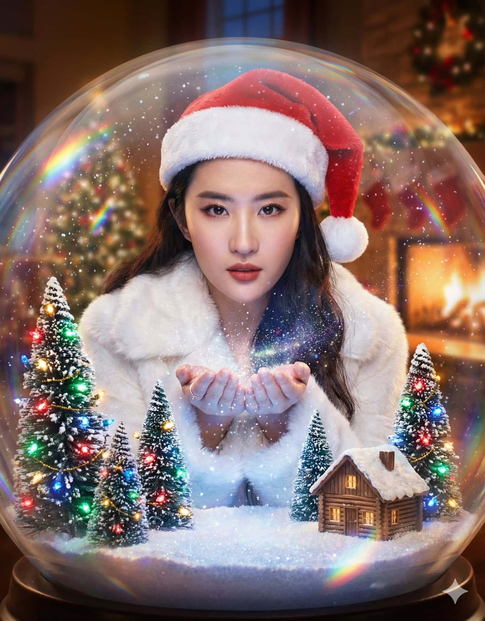 Gemini AI photo prompts — Christmas Special - Character Frozen in a Giant Fantasy Glass Snow Globe Gemini AI photo prompts preview — Christmas Special - Character Frozen in a Giant Fantasy Glass Snow Globe