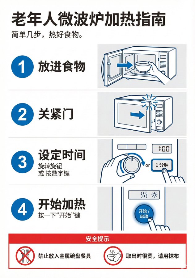 Gemini AI photo prompts preview — Senior-Friendly Operation Guide Infographic