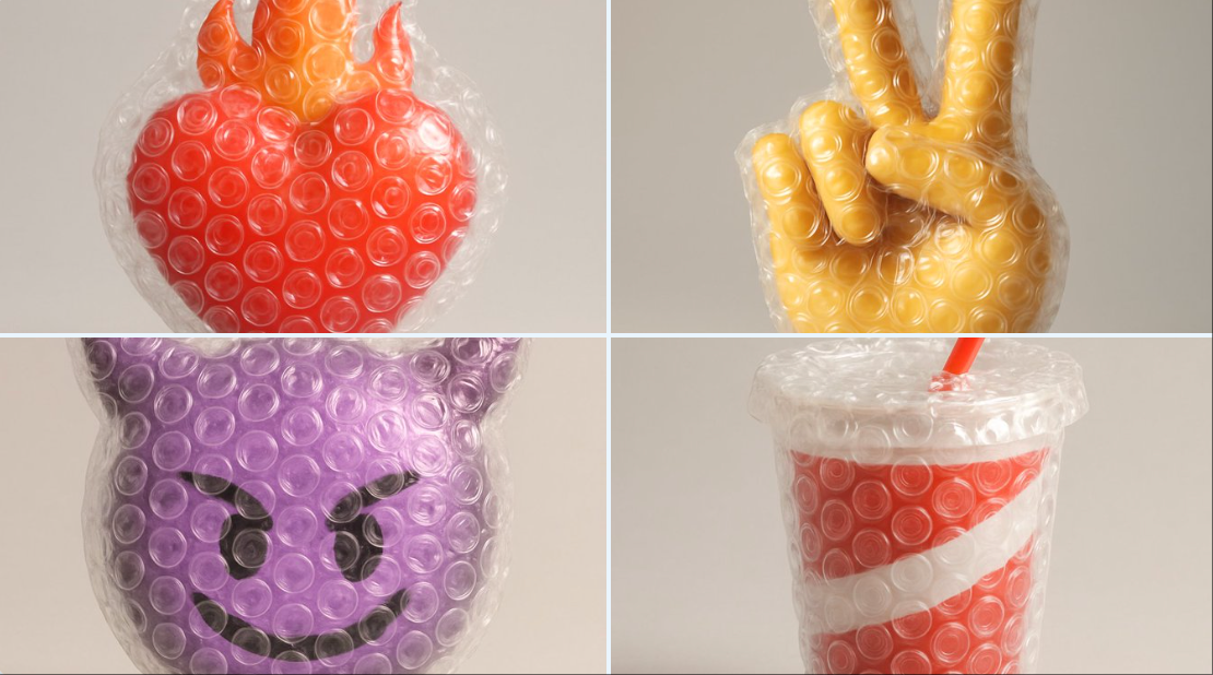 Preview of Covering Emoji with Bubble Wrap