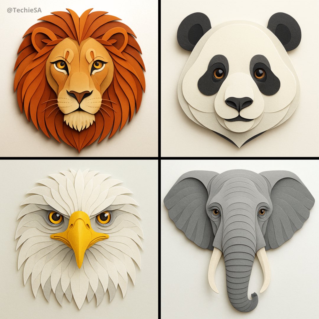 Preview of Geometric Portrait of an Animal Head