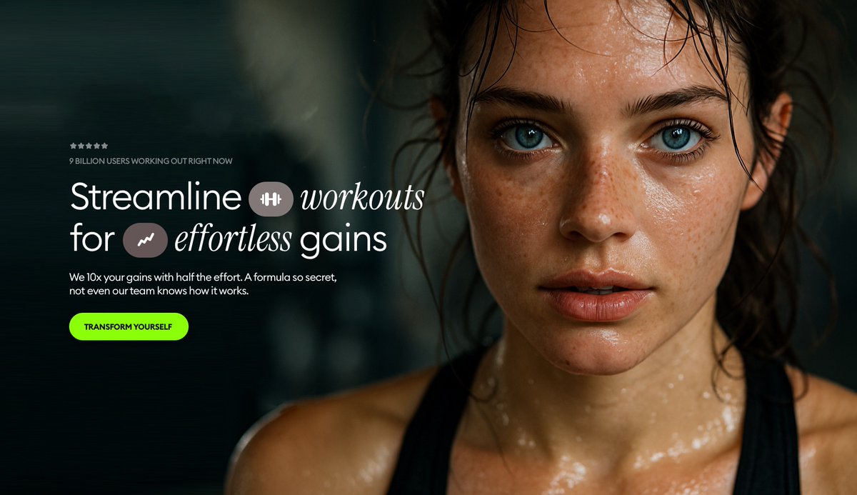 Preview of Brand Landing Page - Close-up of a Young Woman After a Workout