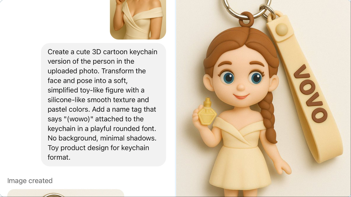 Preview of 3D Cartoon Keychain