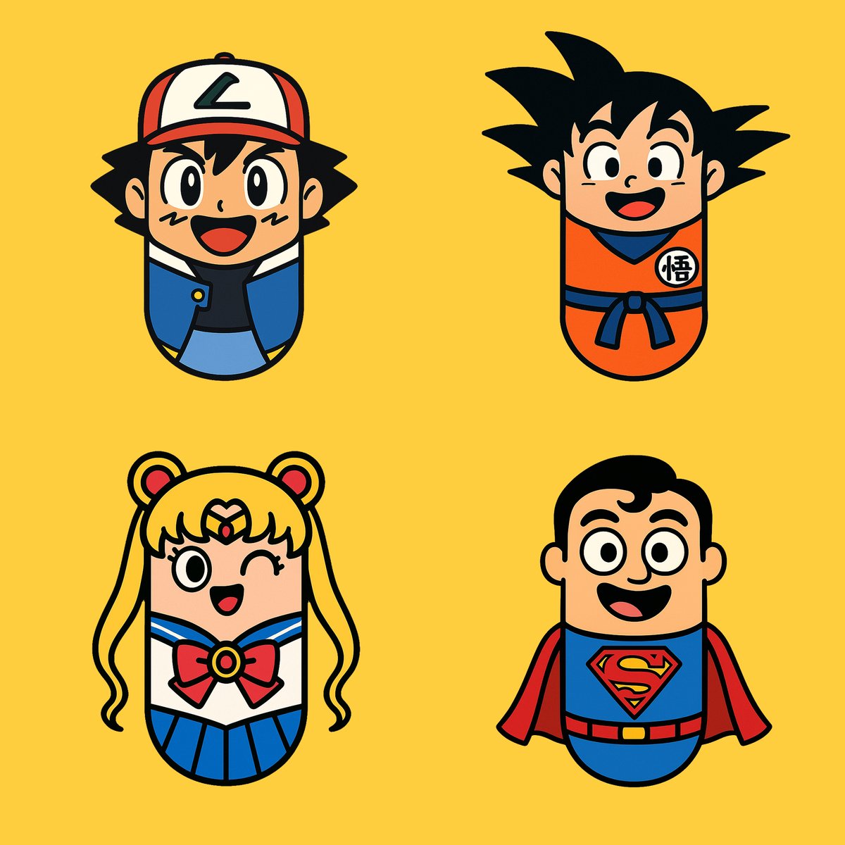 Preview of Cartoon Illustration Pill Shape