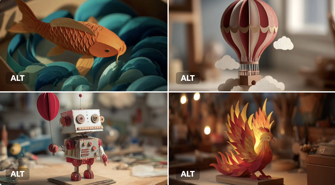 Preview of 3D Papercraft Works