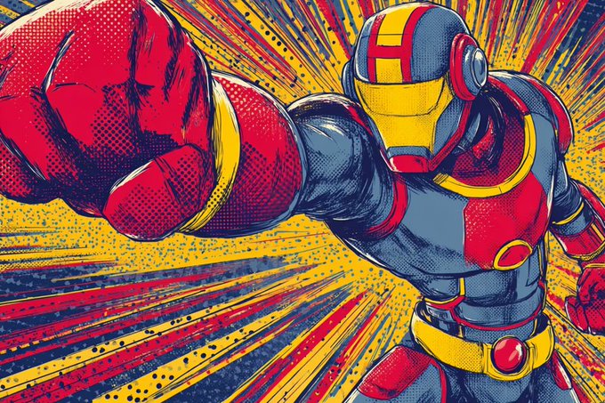 Preview of Vintage Comic Style Cartoon Illustration