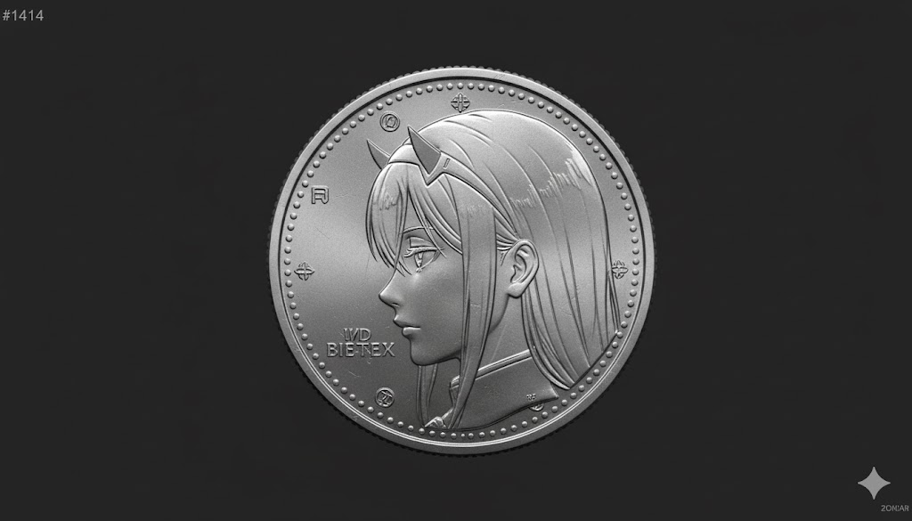 Preview of A Delicate Metallic Coin Featuring a Person