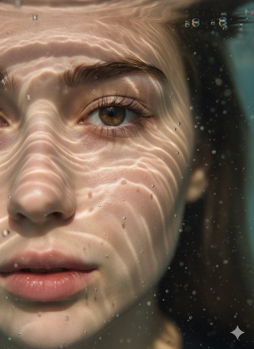 Preview of A Hyper-realistic, Ultra-detailed Underwater Close-up Portrait