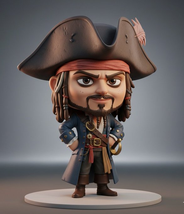 Preview of Character Transformed into 3D Collectible Chibi Figure