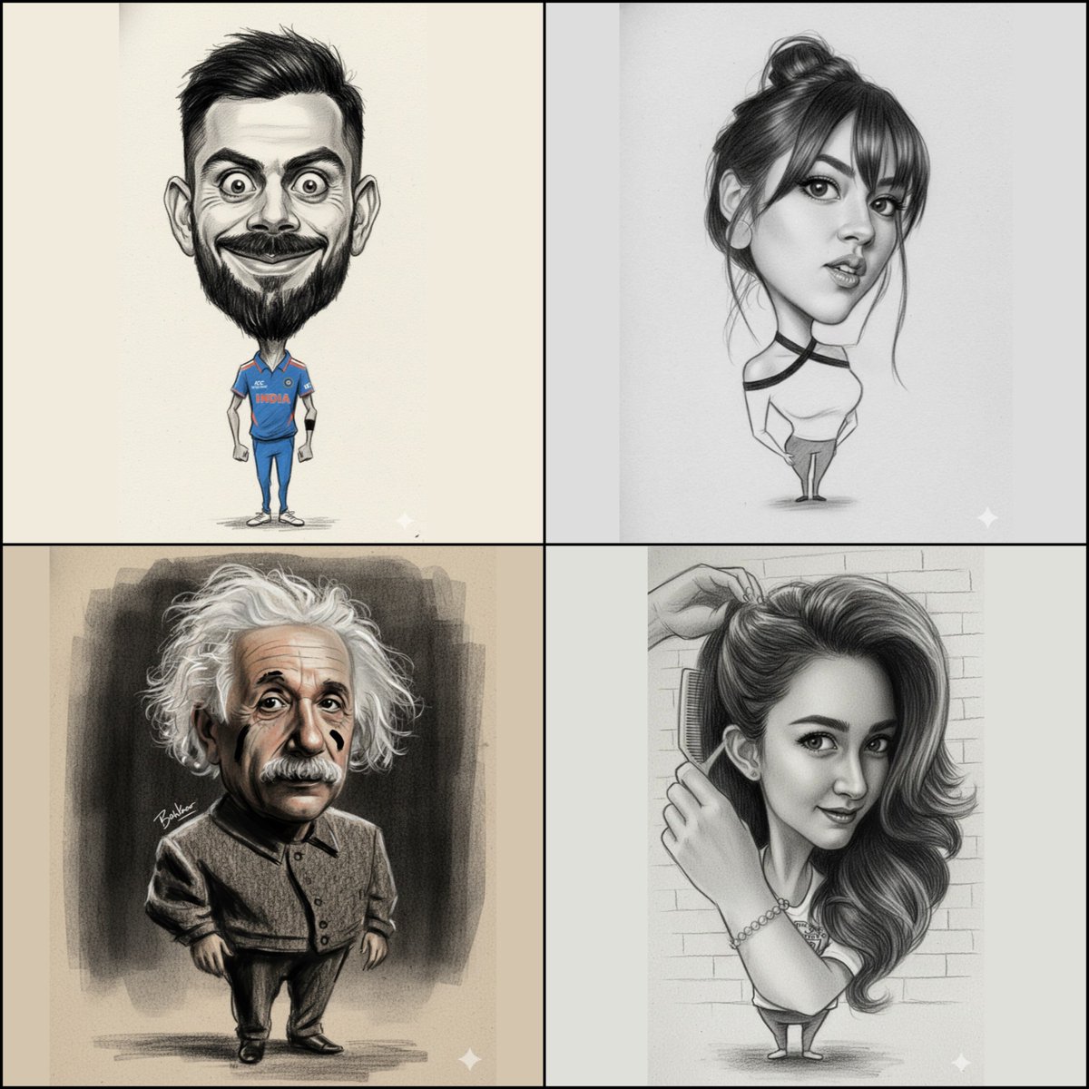 Preview of Pencil Style Big Head Caricature