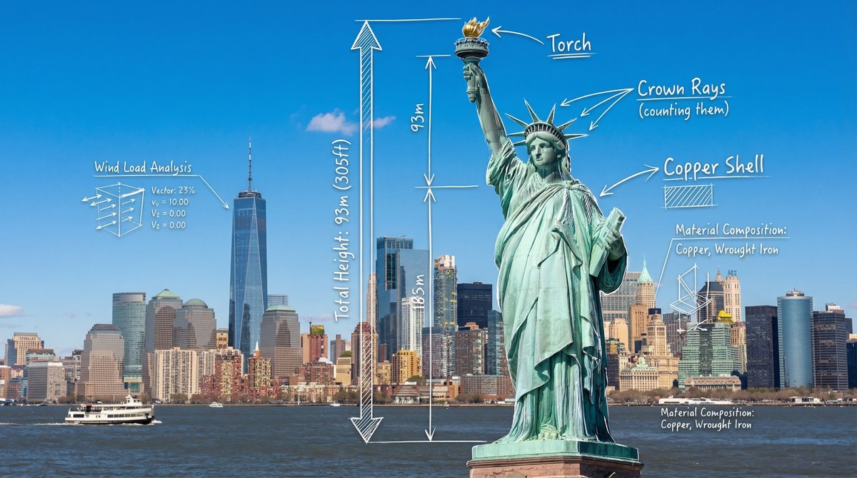 Preview of Statue of Liberty Architectural Blueprint