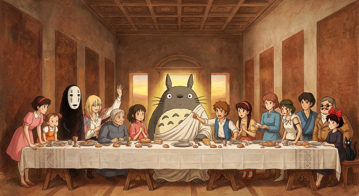 Preview of Hayao Miyazaki's Characters Enter the Last Supper