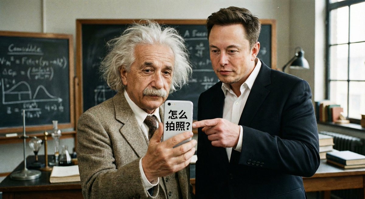 Preview of Musk Teaches Einstein How to Take Photos
