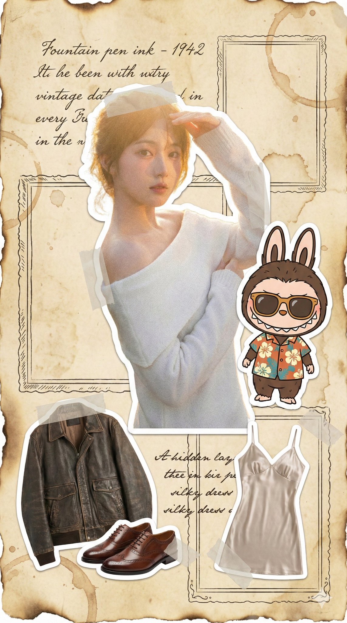 Preview of Yellowed Old Newspaper Notebook