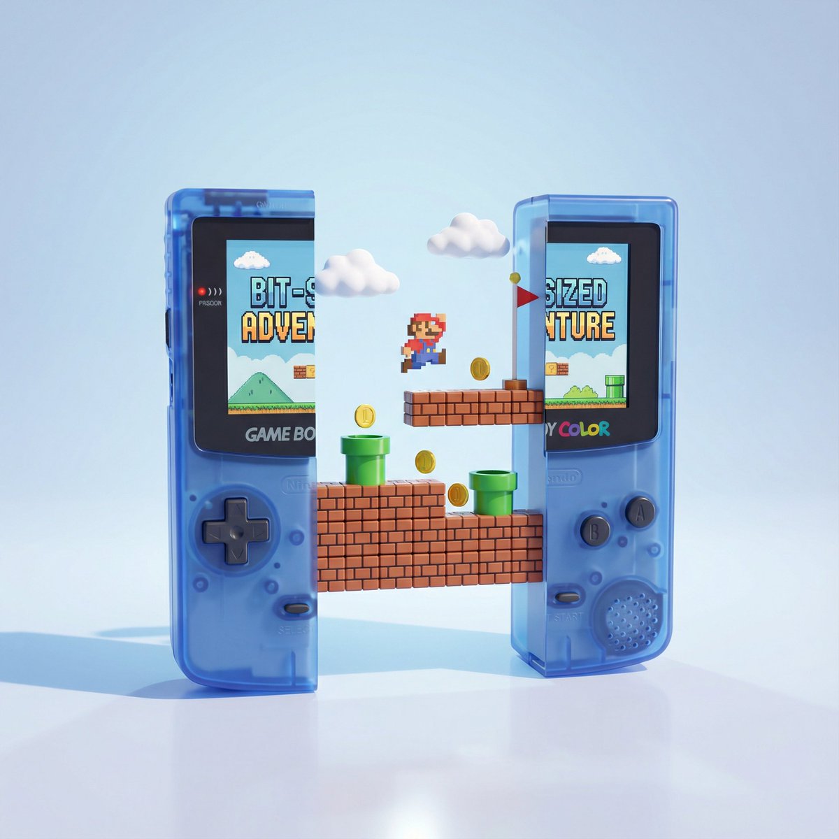 Preview of Exquisite 3D Render of a Handheld Game Console