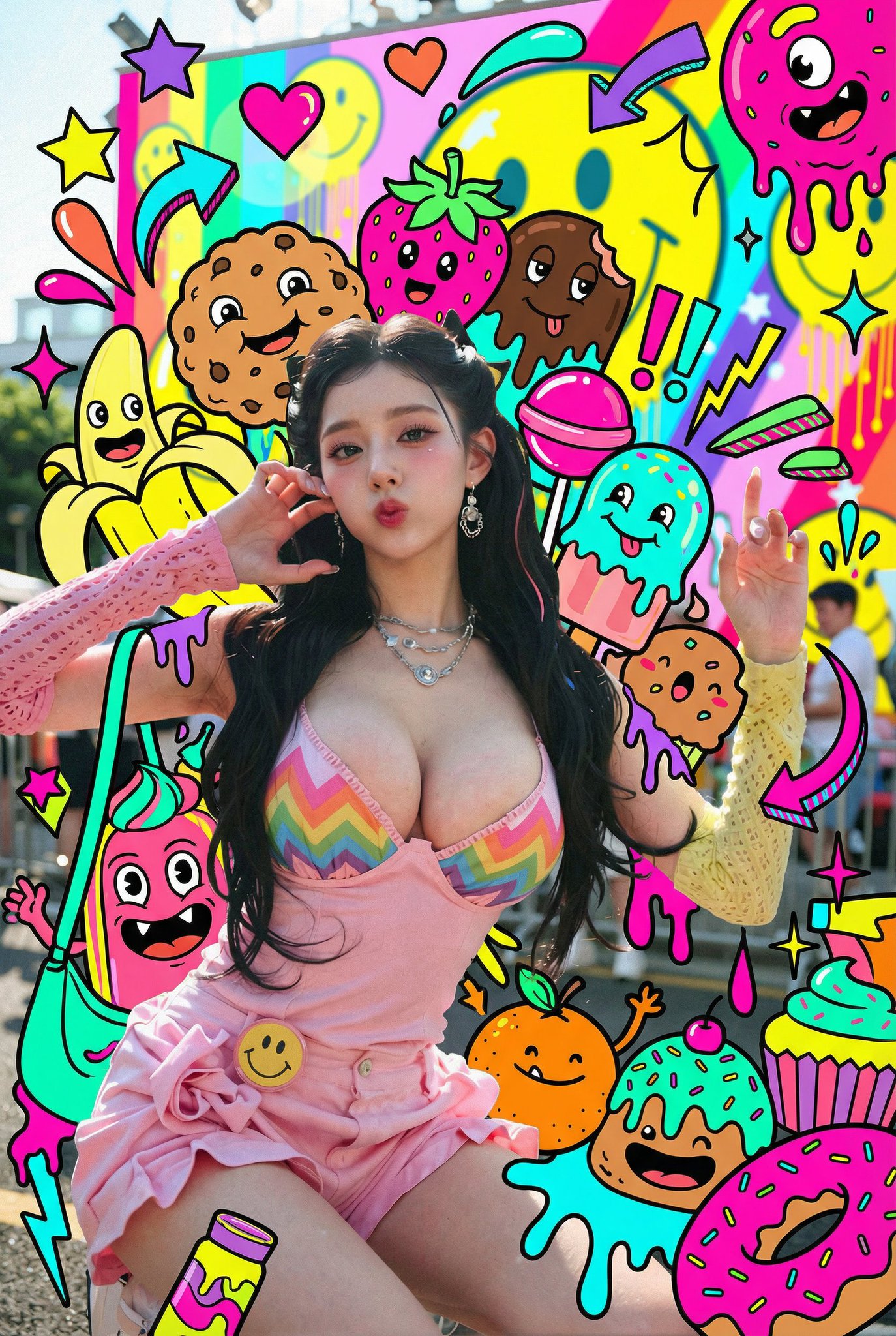 Preview of Add Candy Monsters Around the Person