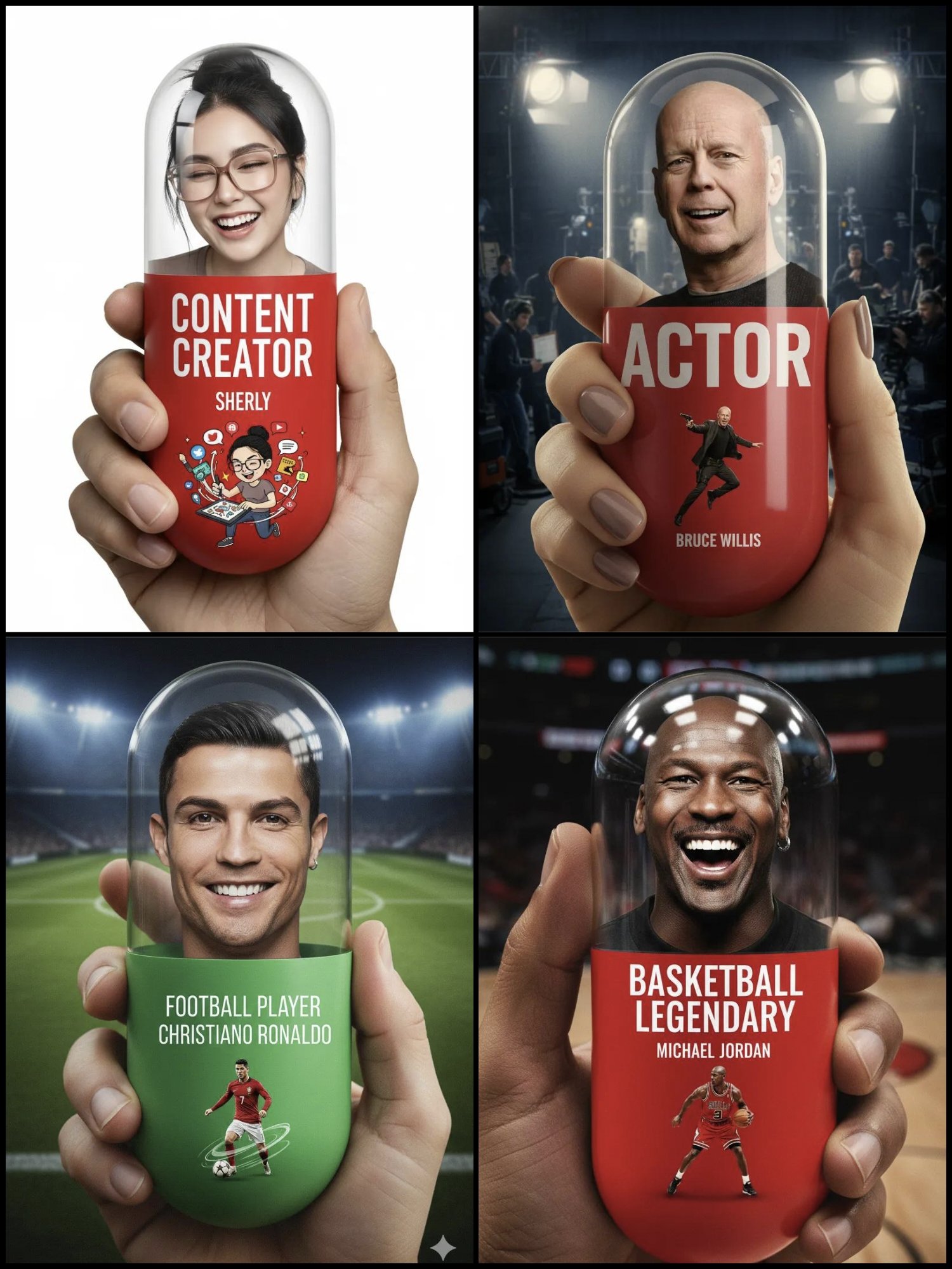 Preview of Extreme Close-Up of a Human Hand Holding a Giant Vertical Pill