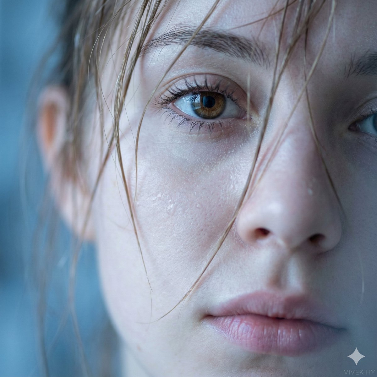 Gemini AI photo prompts — Extreme Close-Up Macro Portrait of a Young Woman's Face Gemini AI photo prompts preview — Extreme Close-Up Macro Portrait of a Young Woman's Face