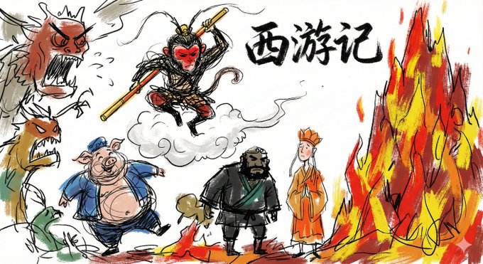 Gemini AI photo prompts — Doodle Line Dry Brush Color Blocks Gemini AI photo prompts preview — Doodle Line Dry Brush Color Blocks